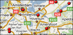 Alle locaties van Nederland op de kaart
