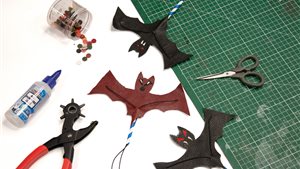 Halloweenworkshop leren vleermuis bouwen