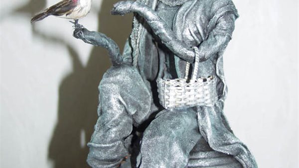 Tuinbeeld van een oud T-shirt