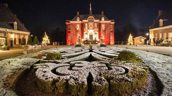 Kasteel Middachten in kerstsferen