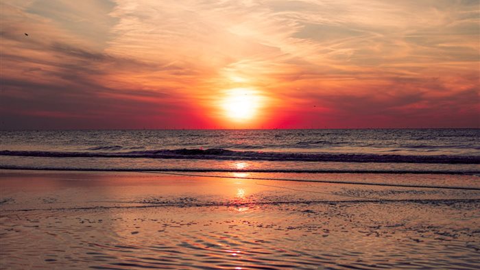 Strand Noordwijk aan Zee in Noordwijk, Zuid-Holland