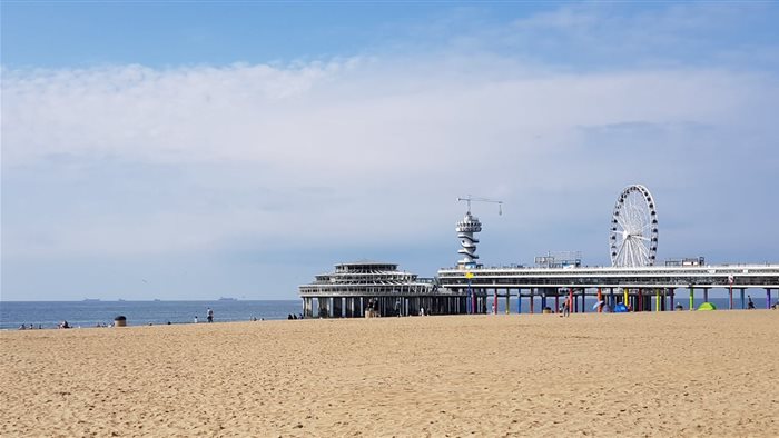 Strand Scheveningen in Den Haag, Zuid-Holland