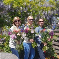 Bloemen pluk arrangement op Pluktuin Amstelveen